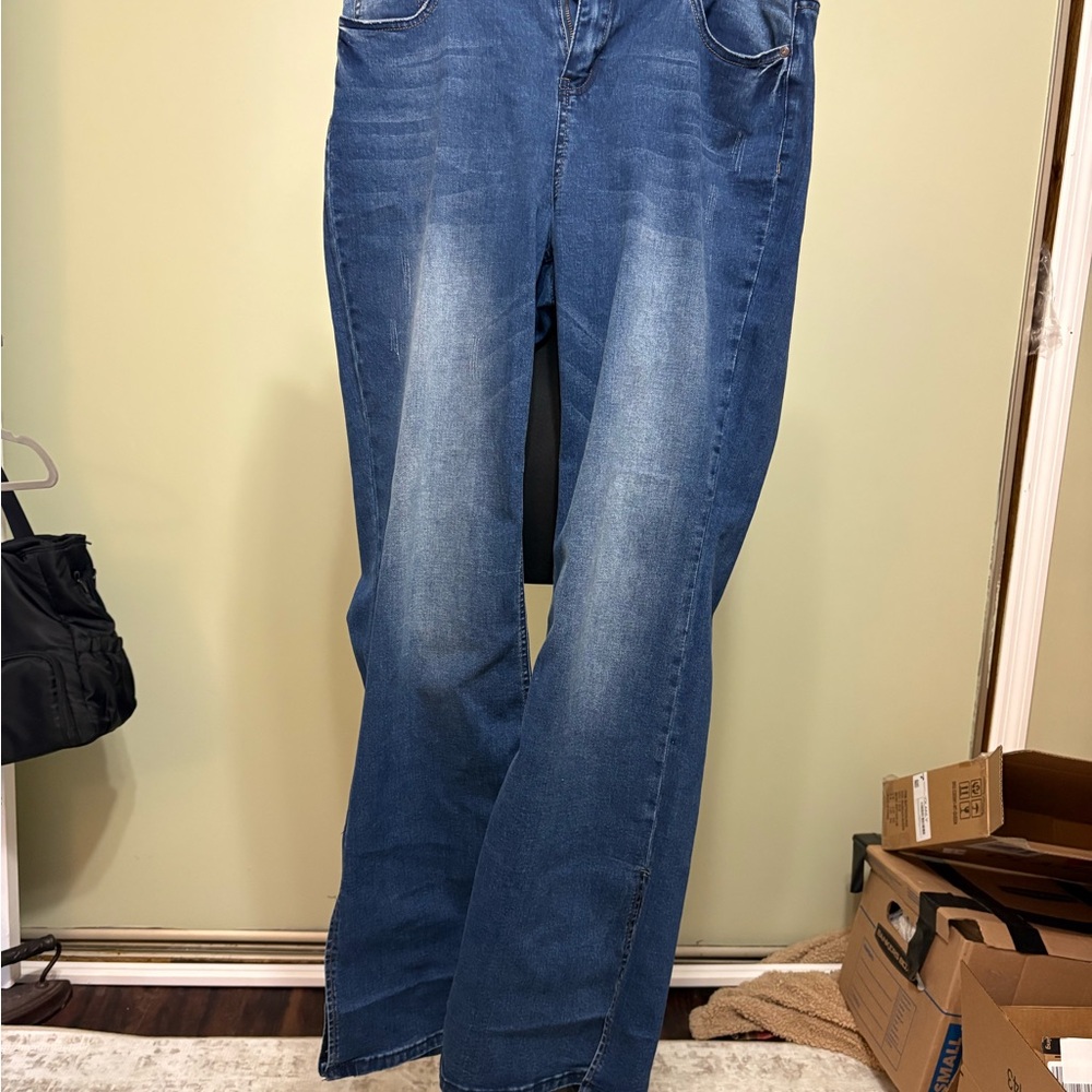 Ankle split Blue Women's Jeans